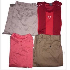 Men’s Nike Shirts XXL Khaki Pants size 38x30 4pc